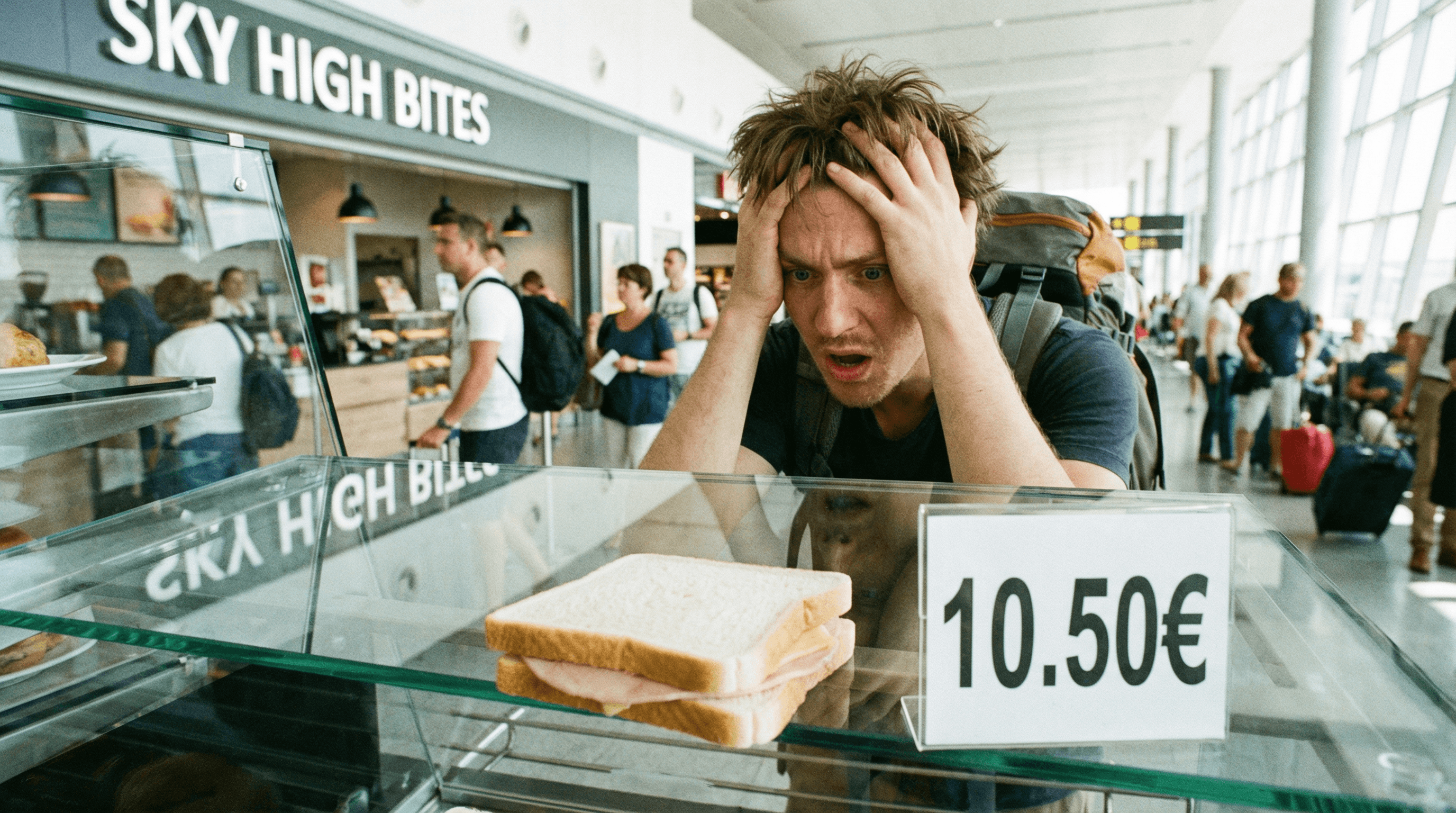 Comida no Aeroporto: Como Sobreviver aos Preços Absurdos (E Poupar Dinheiro)