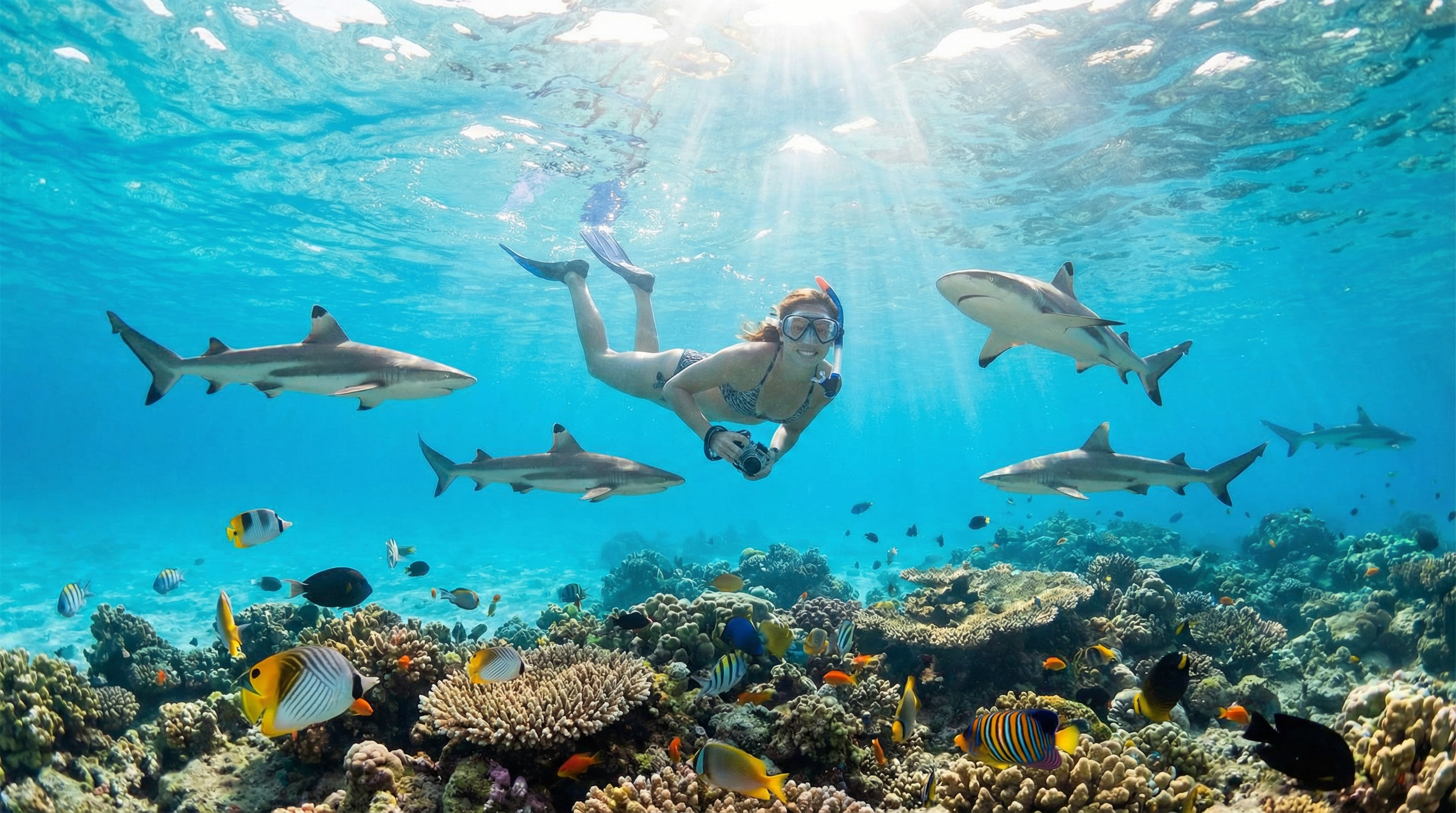 Snorkeling Tubarões Maldivas